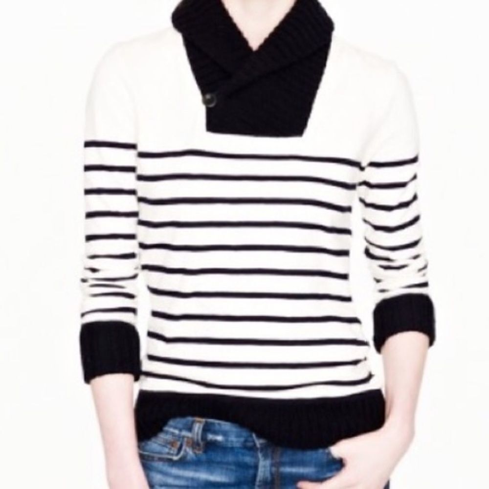 J. Crew Blue & White Nautical Striped Sweater